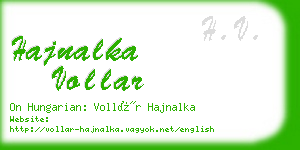 hajnalka vollar business card